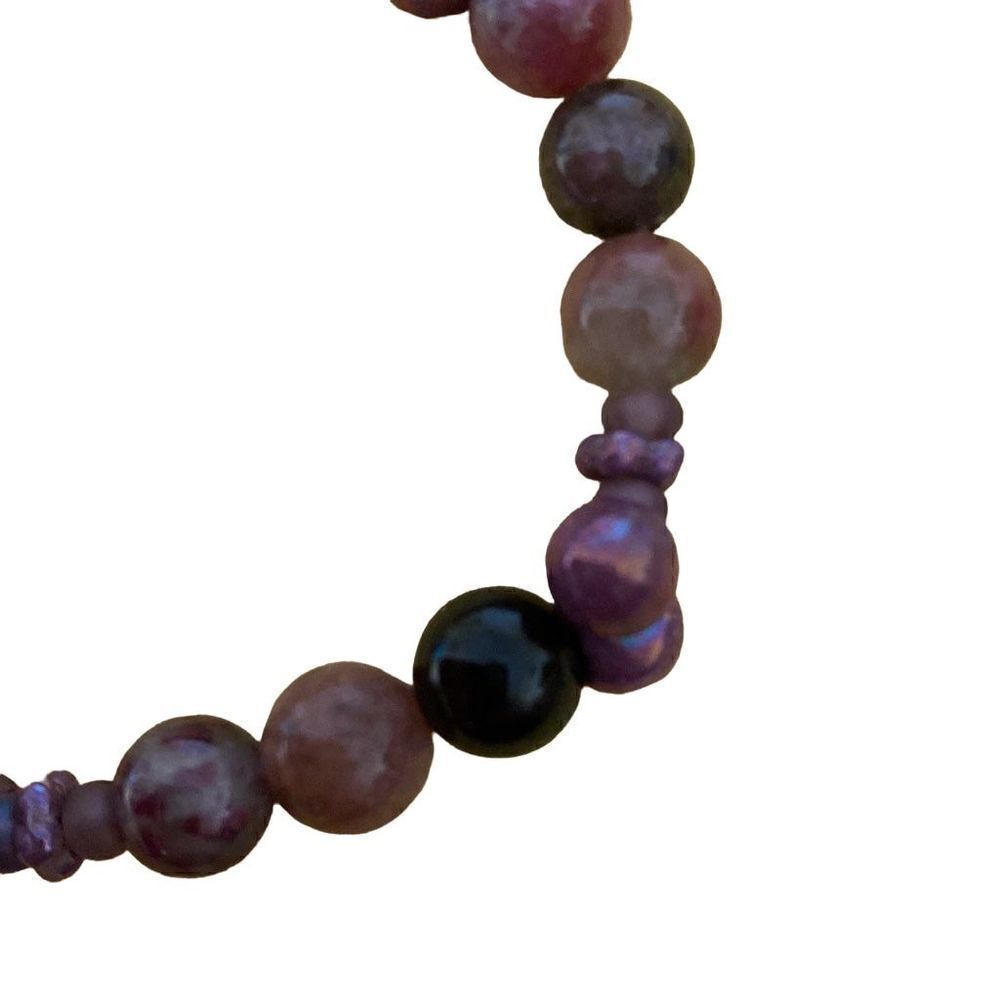 Genuine Stone Handmade Elastic Bracelet - Picture 2 of 2